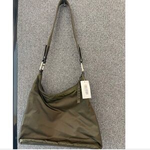 Authentic Prada Nylon Shoulder Purse Hand Bag Olive Green